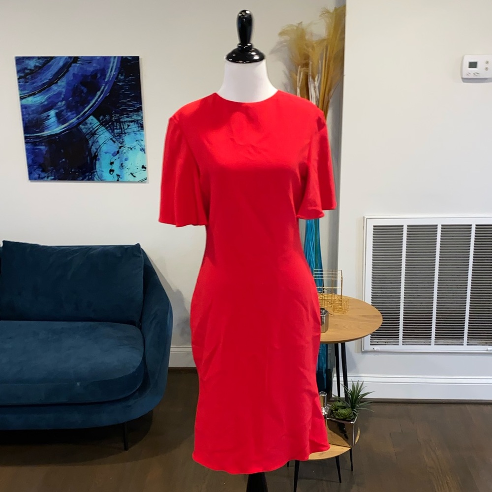 Brandon Maxwell Open Back Crepe Dress - Picture 4 of 8